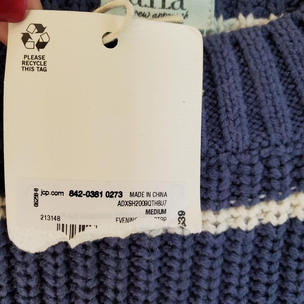 NEW A.N.A. Striped Knit Sweater M - Picture 4 of 8